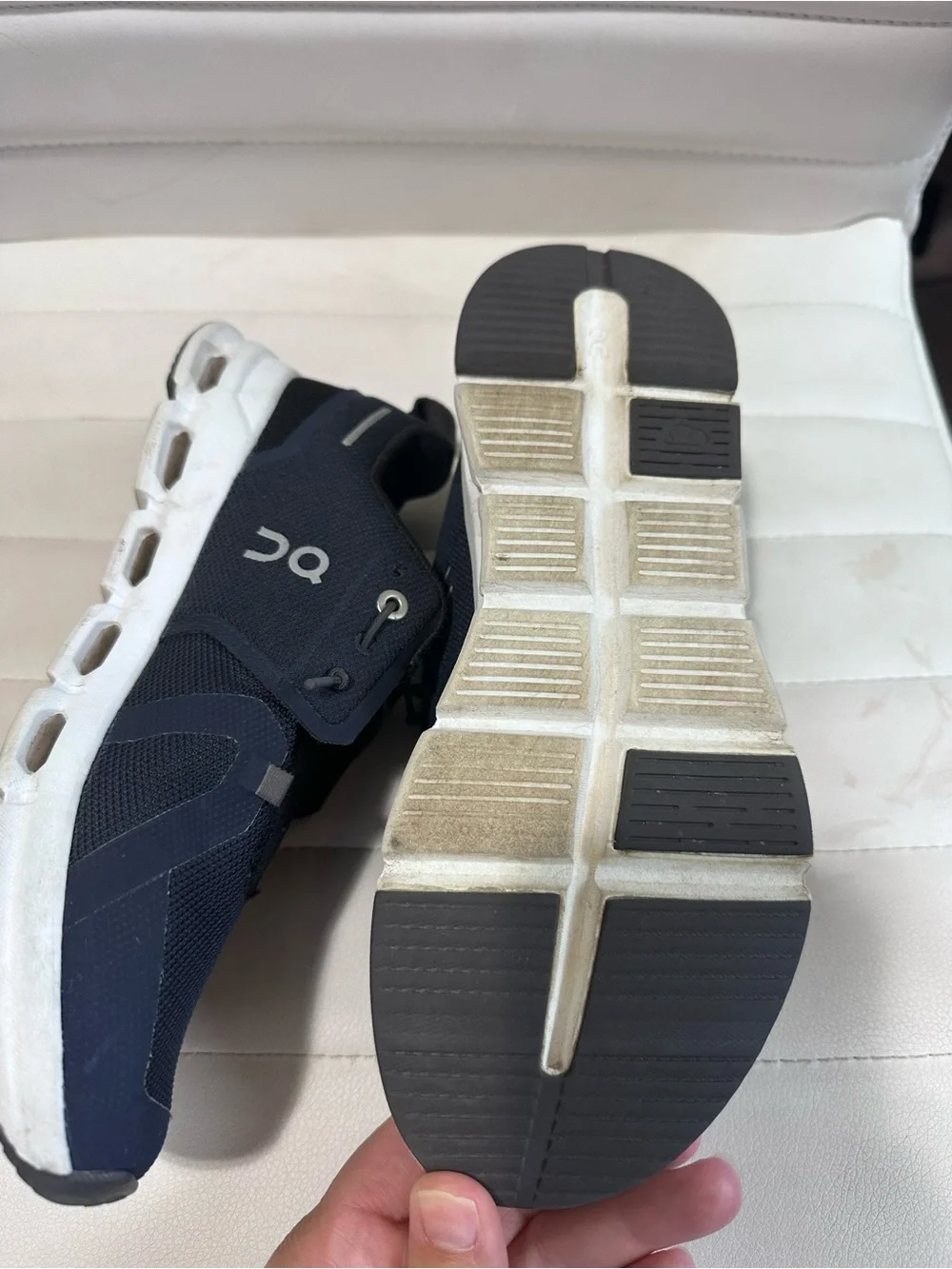 On Cloud Sky Youth Athletic Sneakers - Navy, Black and White